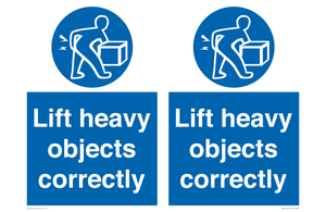 Lift heavy objects correctly